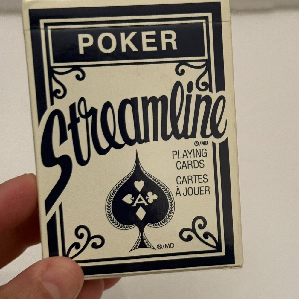 Streamline Blue Poker Playing Deck Of Cards Standard Size Smooth Finish